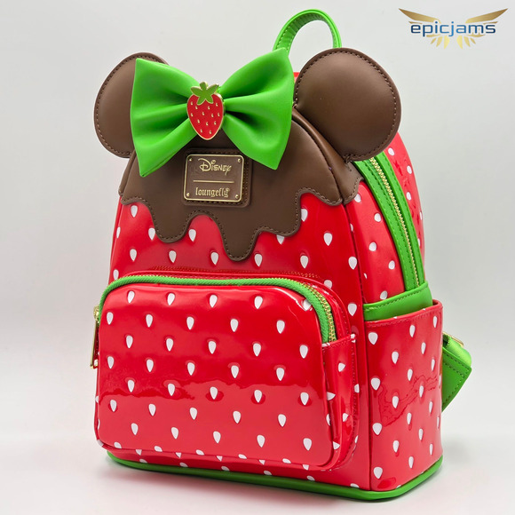 Loungefly Disney Minnie Mouse Chocolate Dipped Strawberry Ears Scented Backpack